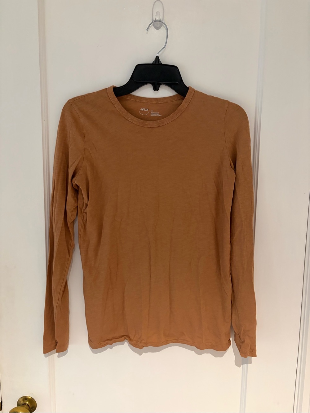 Women’s Small Aerie Orange/Tan Long Sleeve Shirt